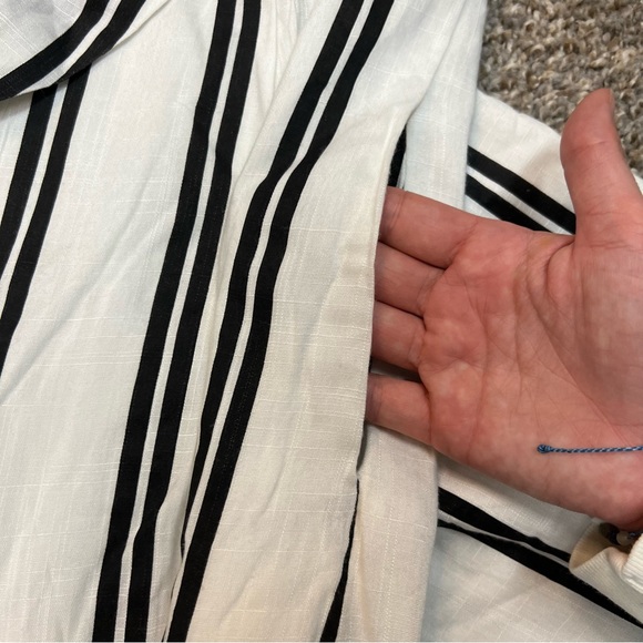 Lulu’s Margo Black and White Striped Strapless Midi Jumpsuit womens size small - Picture 8 of 15